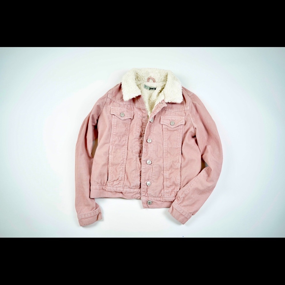 Dusk pink wool denim jacket